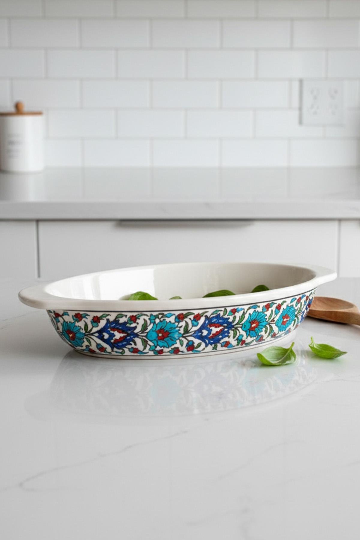 Oval Fırın Kabı - Seramik Bisküvi