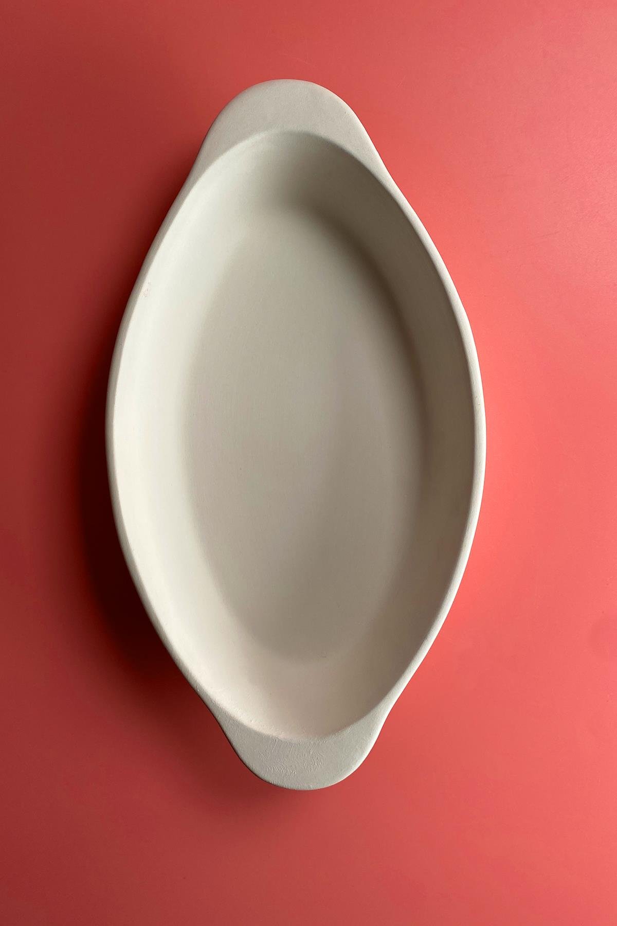 Oval Fırın Kabı - Seramik Bisküvi