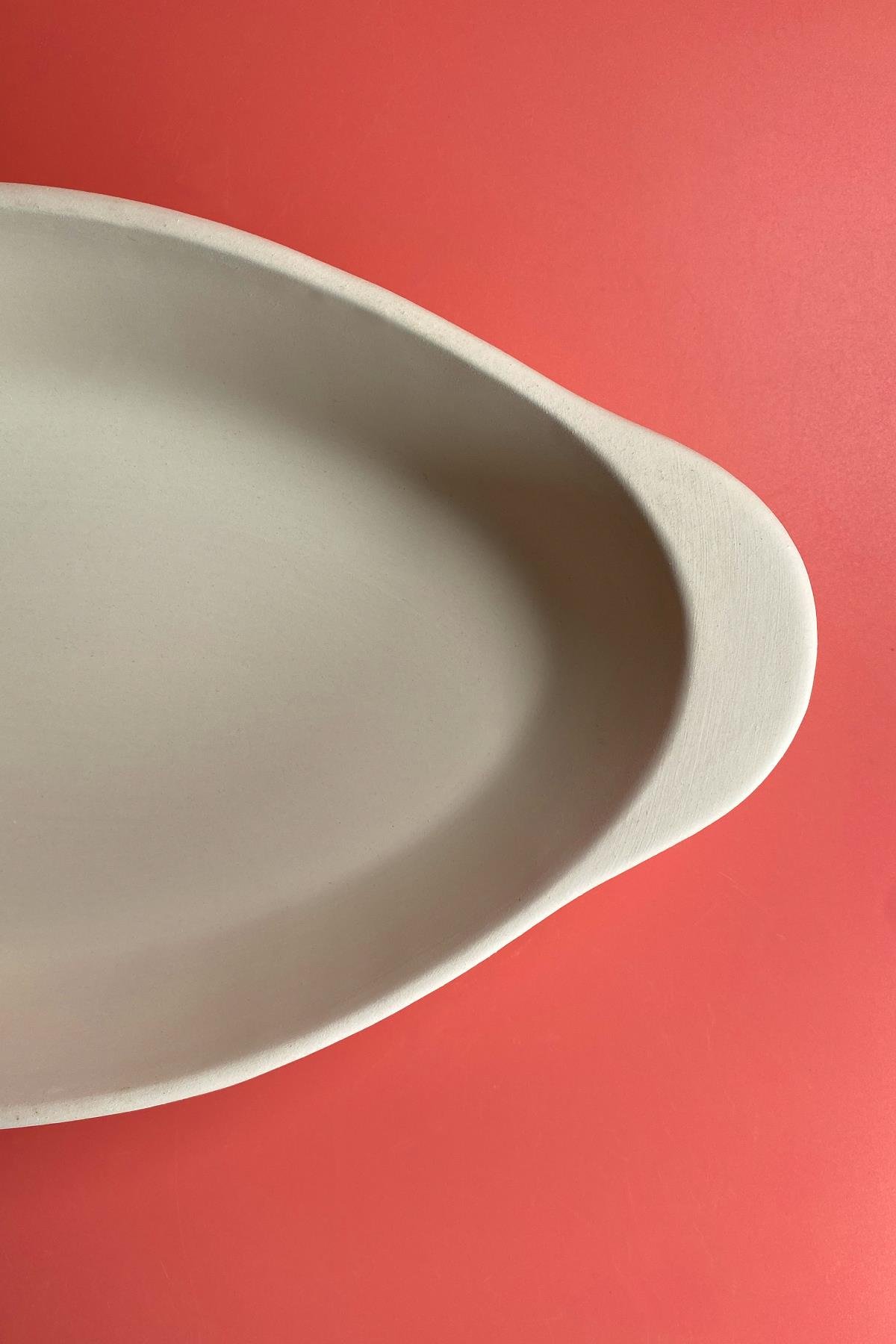 Oval Fırın Kabı - Seramik Bisküvi