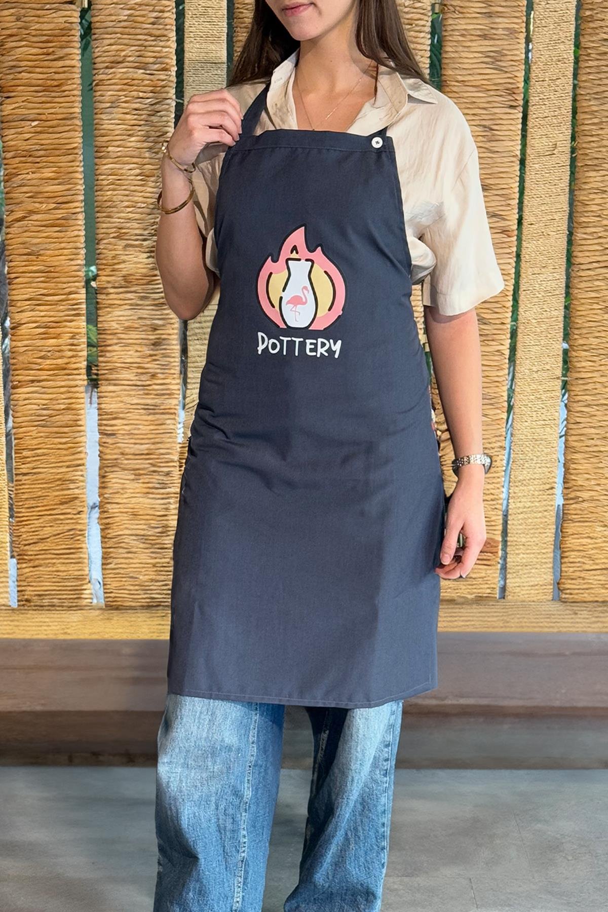 Colorful Stylish Workshop Apron - Pottery Fire