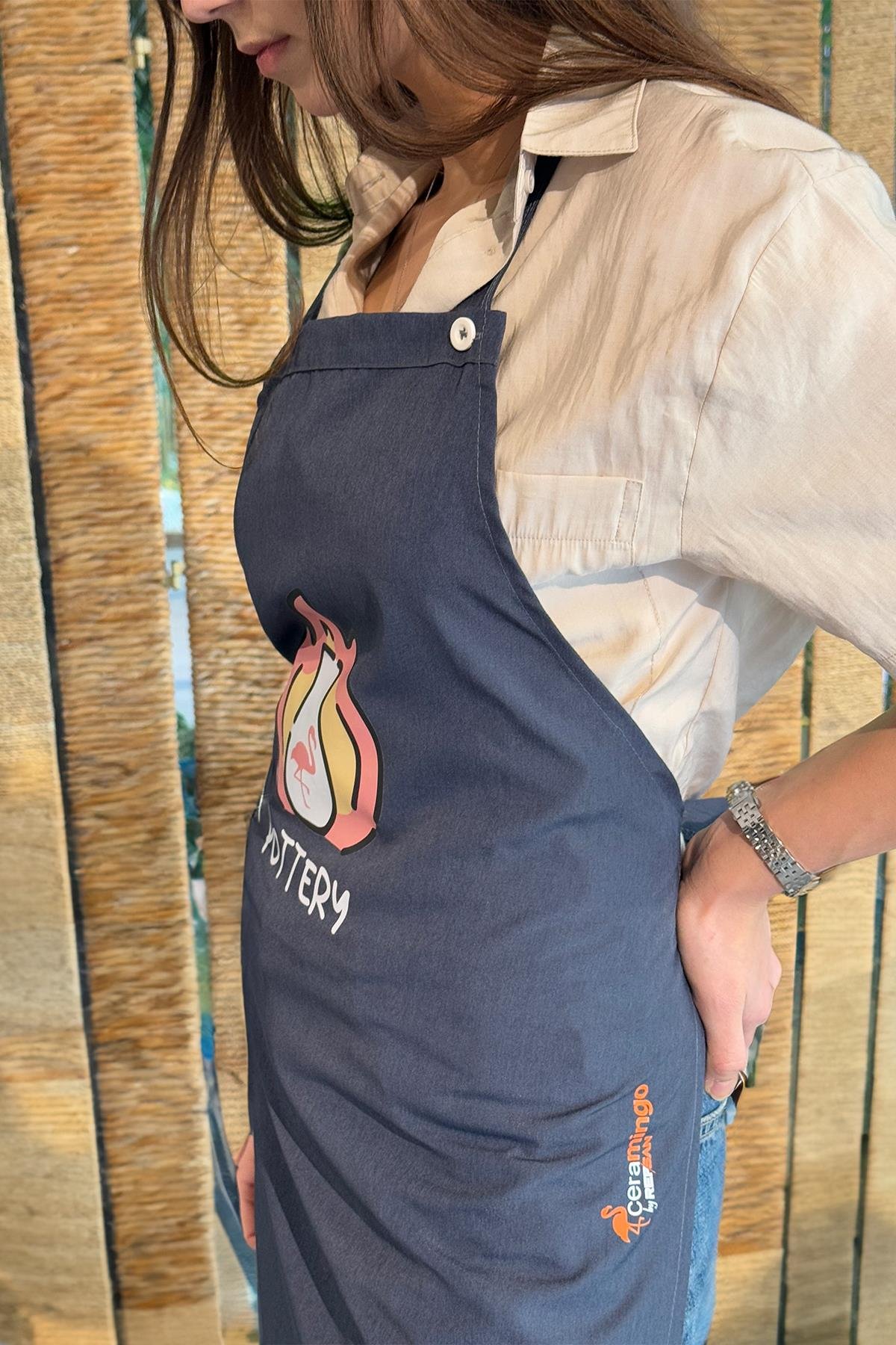 Colorful Stylish Workshop Apron - Pottery Fire