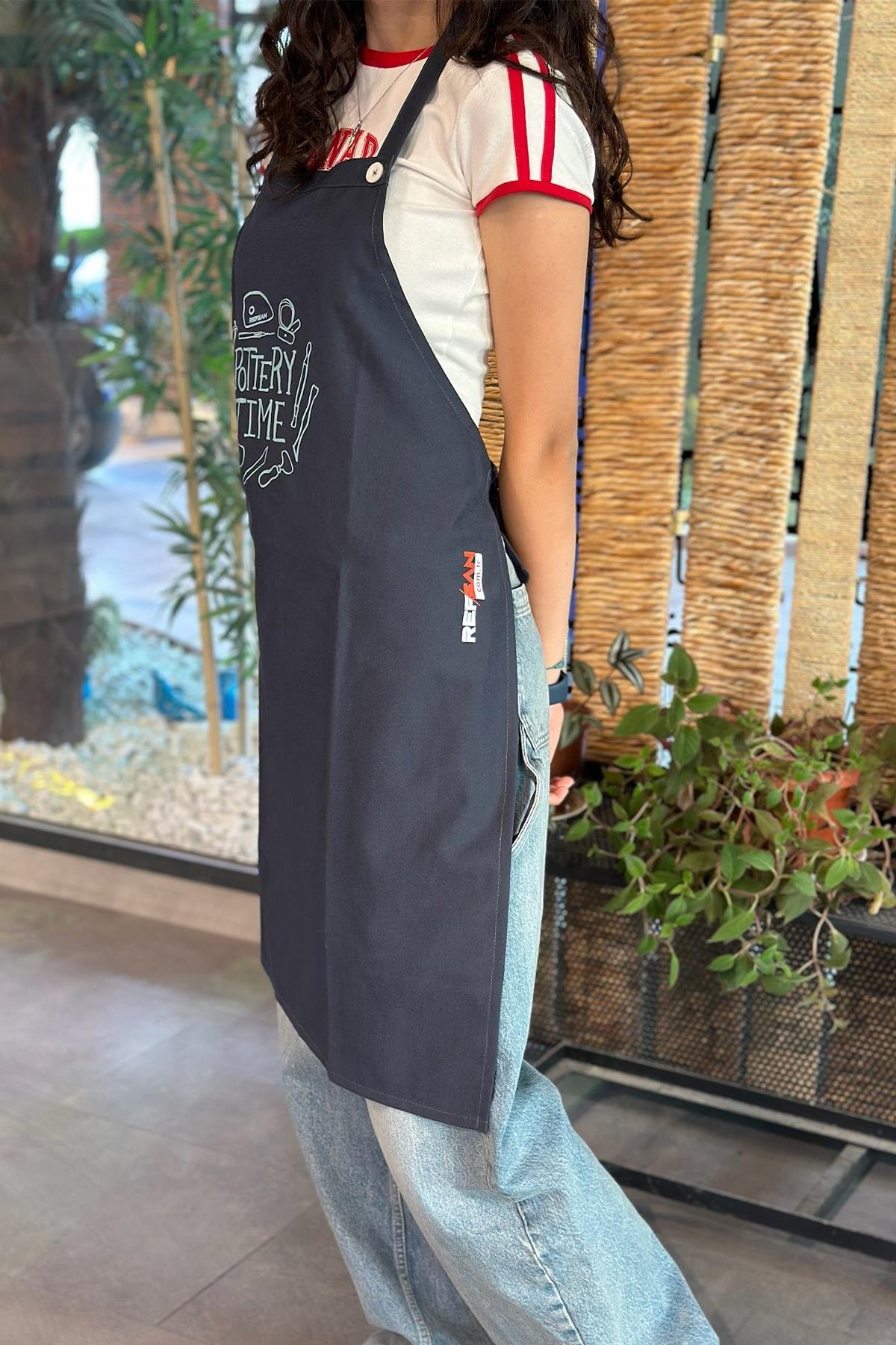 Красочный стильный фартук для мастерской - Pottery Time