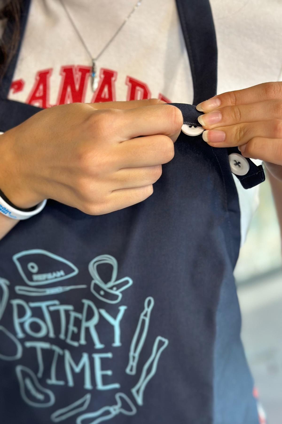 Красочный стильный фартук для мастерской - Pottery Time