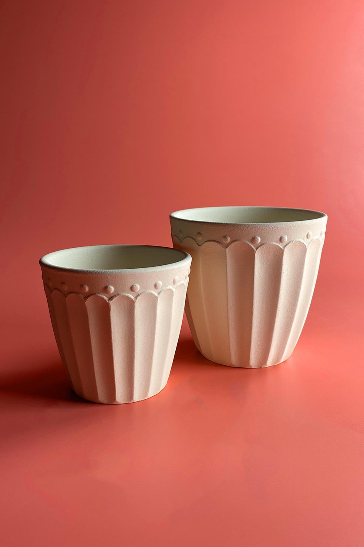 Saksı - Seramik Bisküvi