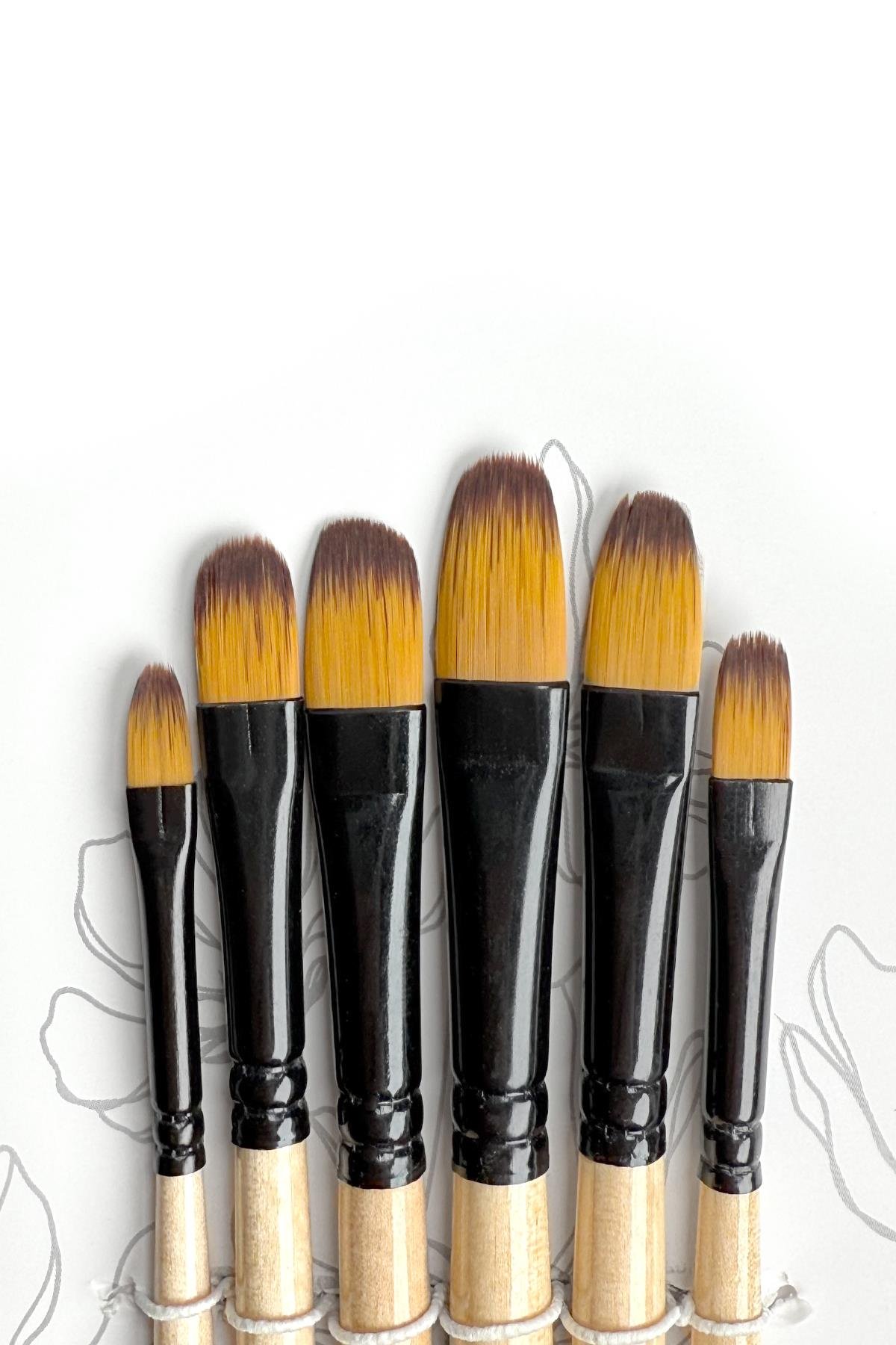 Sentetik Kedi Dili Fırça Seti 6'lı