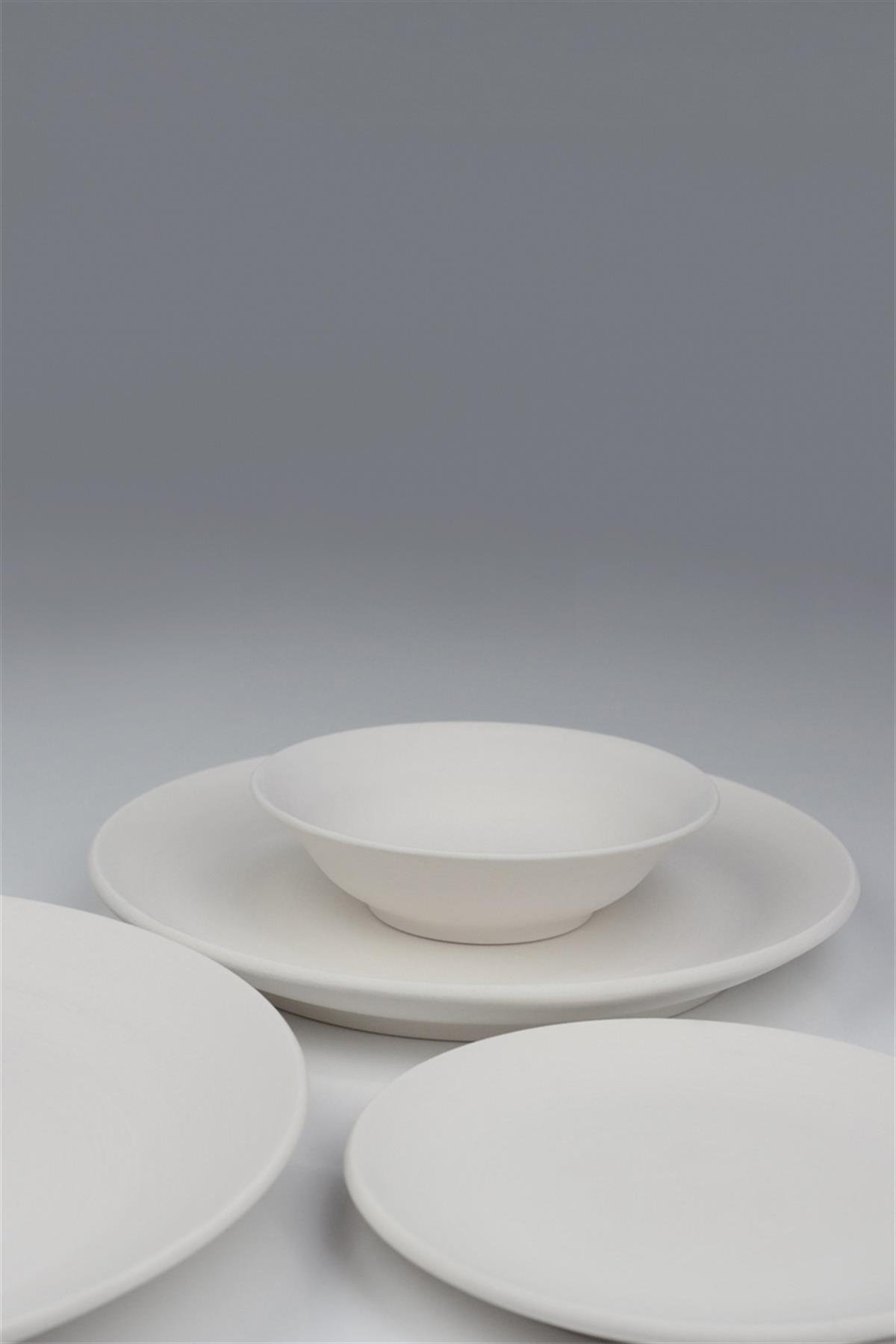 Serving Plate Set Ceramic Bisque