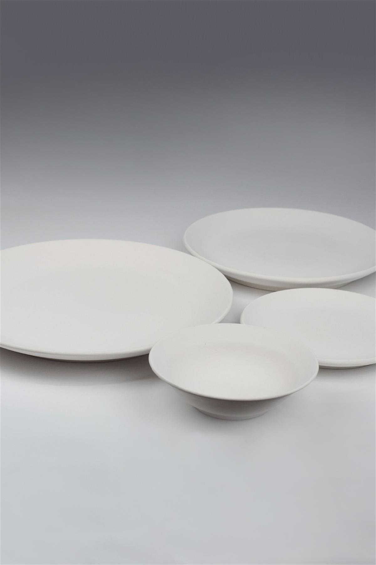 Serving Plate Set Ceramic Bisque