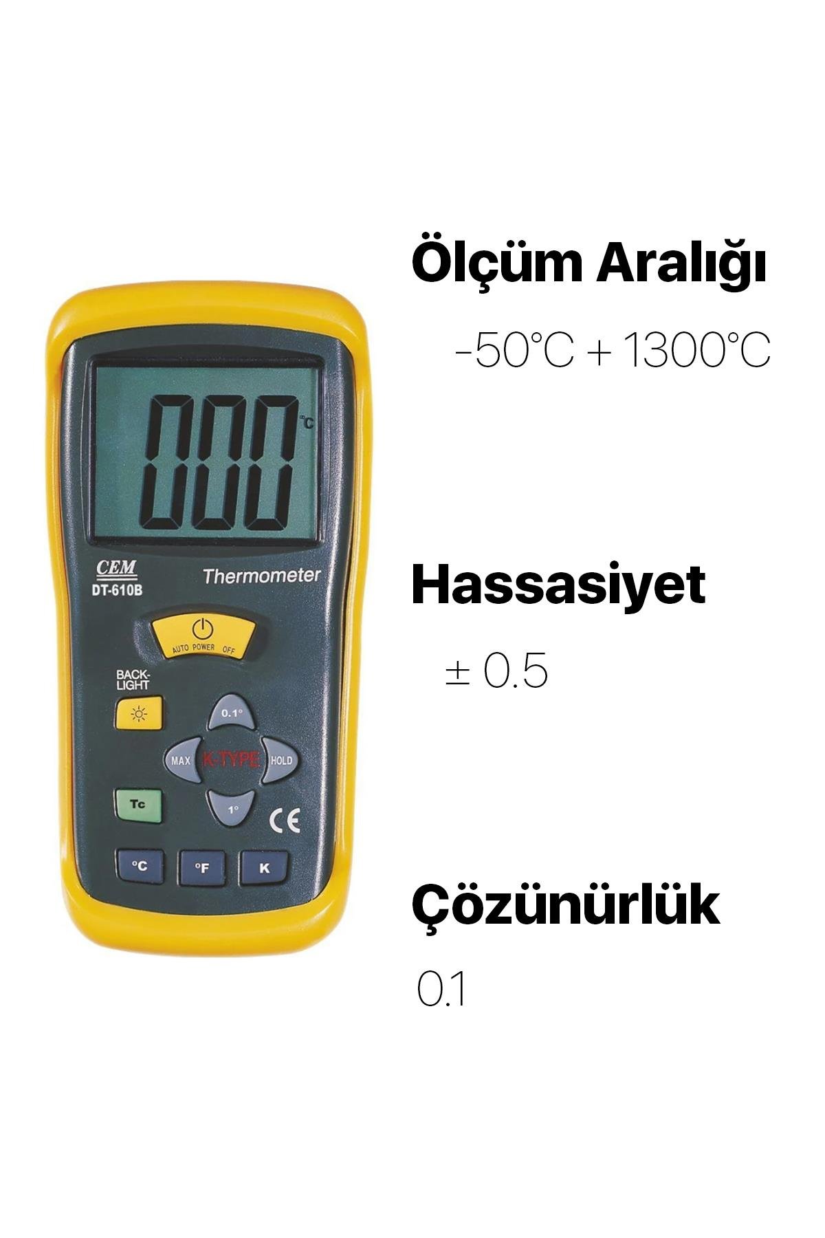 Portable Digital Thermocouple ( 0 - 1200 °C)