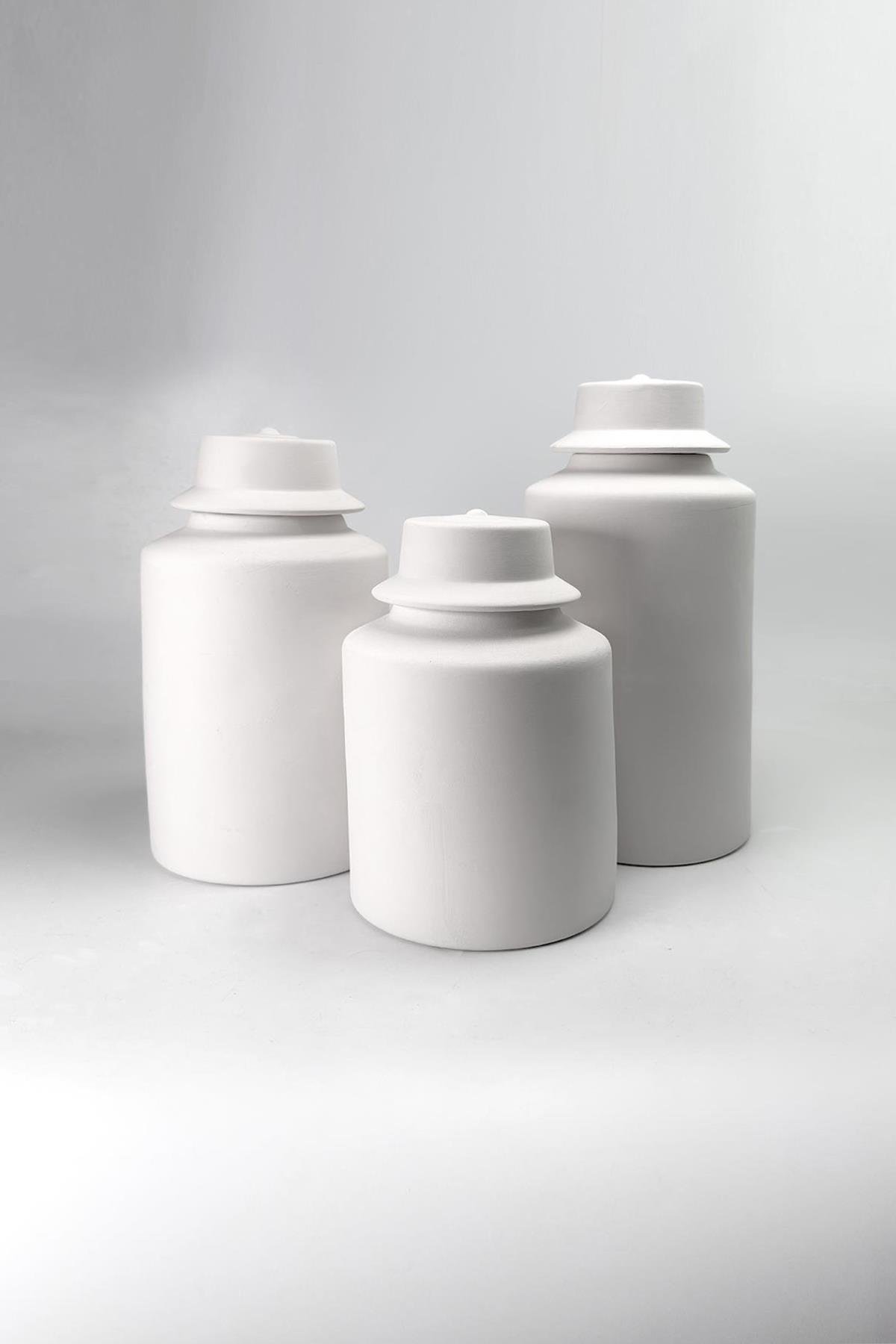 Silindir Vazo Seramik Bisküvi