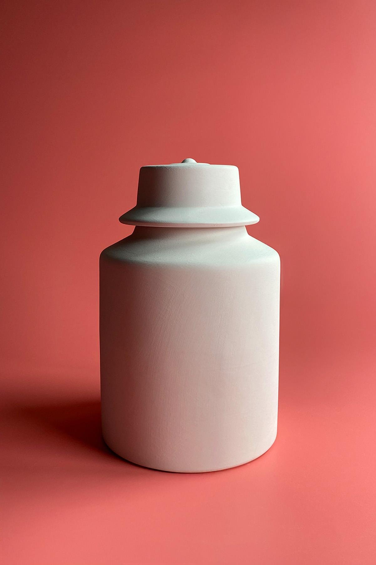 Silindir Vazo Seramik Bisküvi