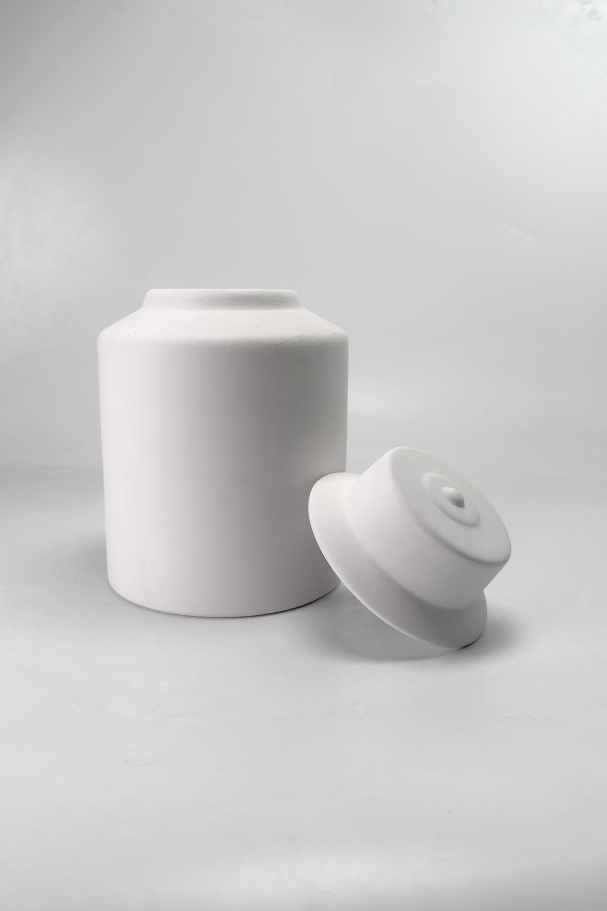 Silindir Vazo Seramik Bisküvi