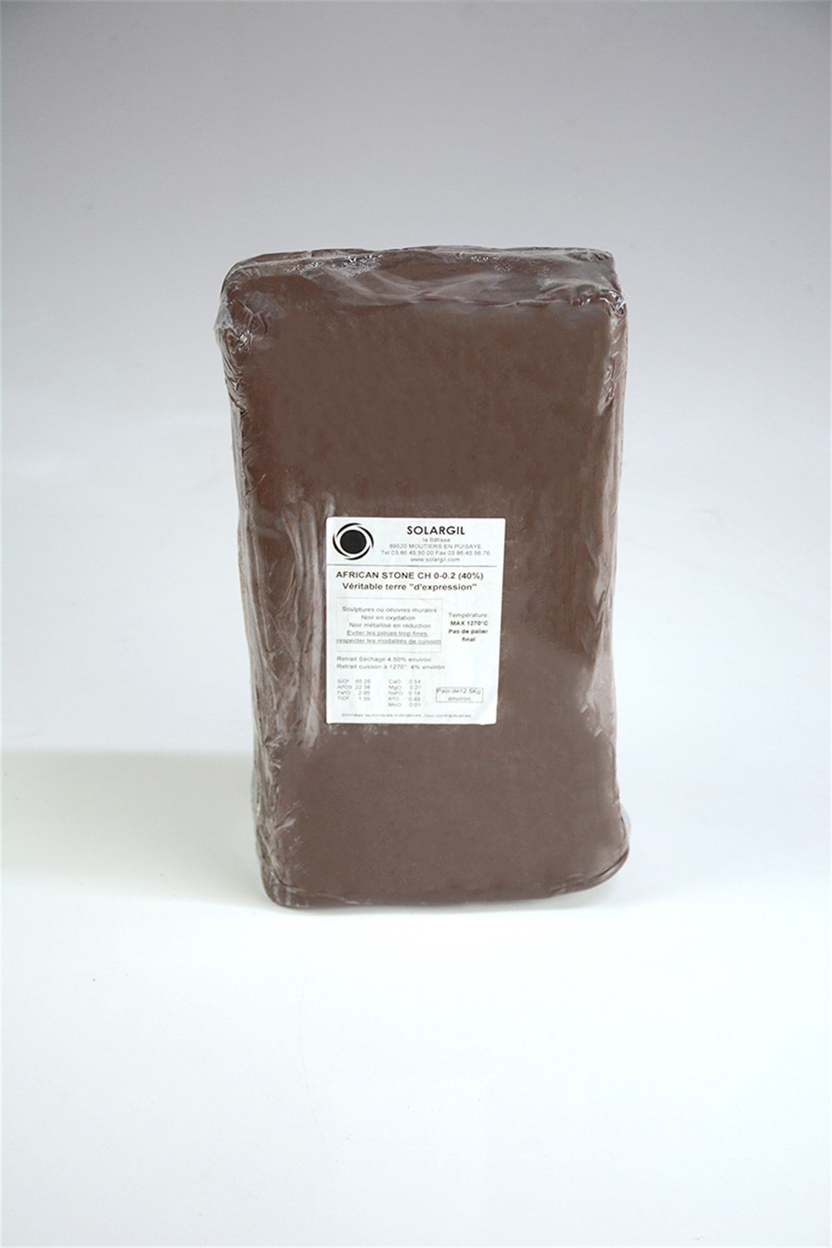Stoneware Siyah Vakumlu Çamur - African Stone 12,5kg 