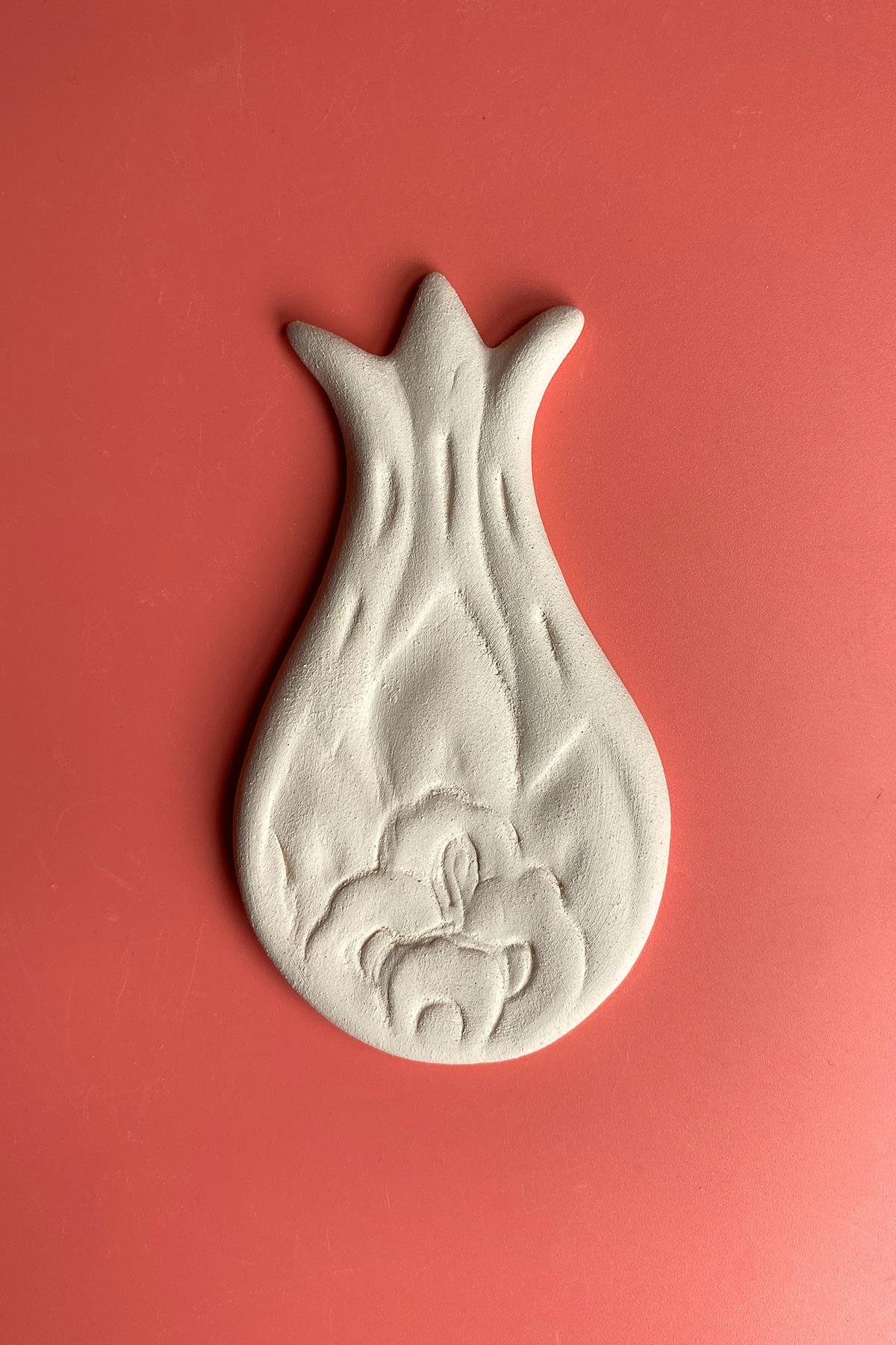 Ornamented Tulip Ceramic Bisque