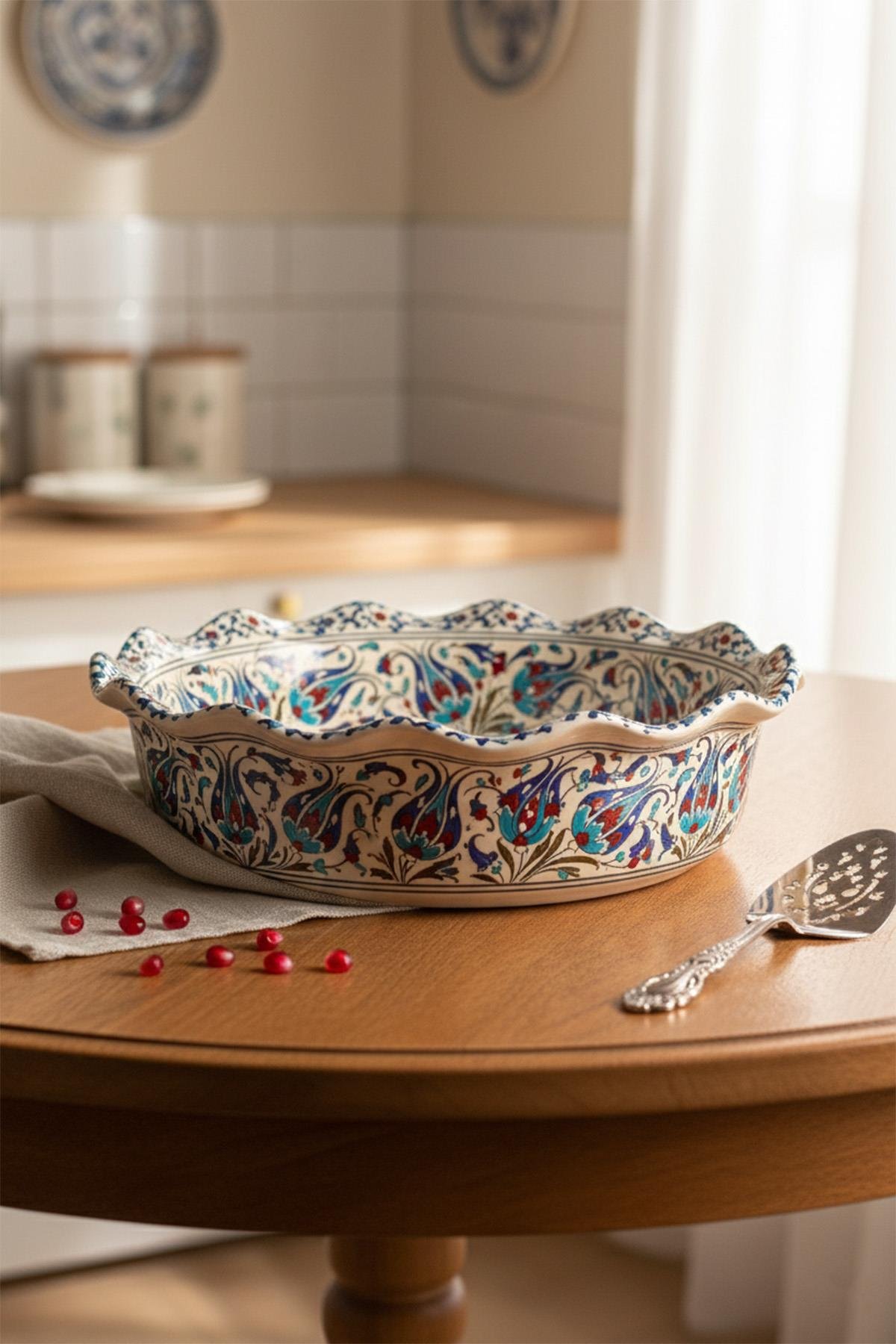 Tart Fırın Kabı Seramik Bisküvi