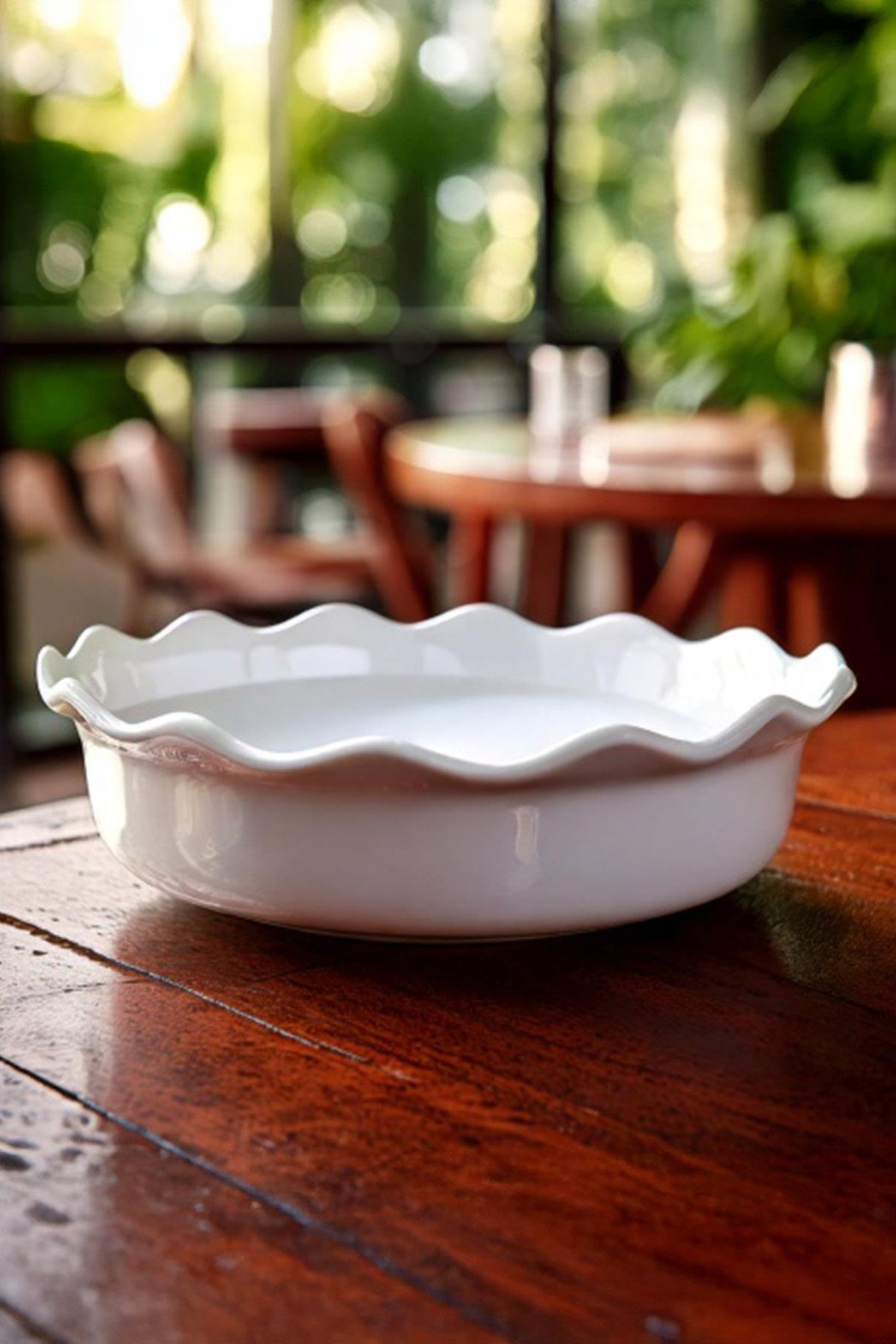 Tart Fırın Kabı Seramik Bisküvi