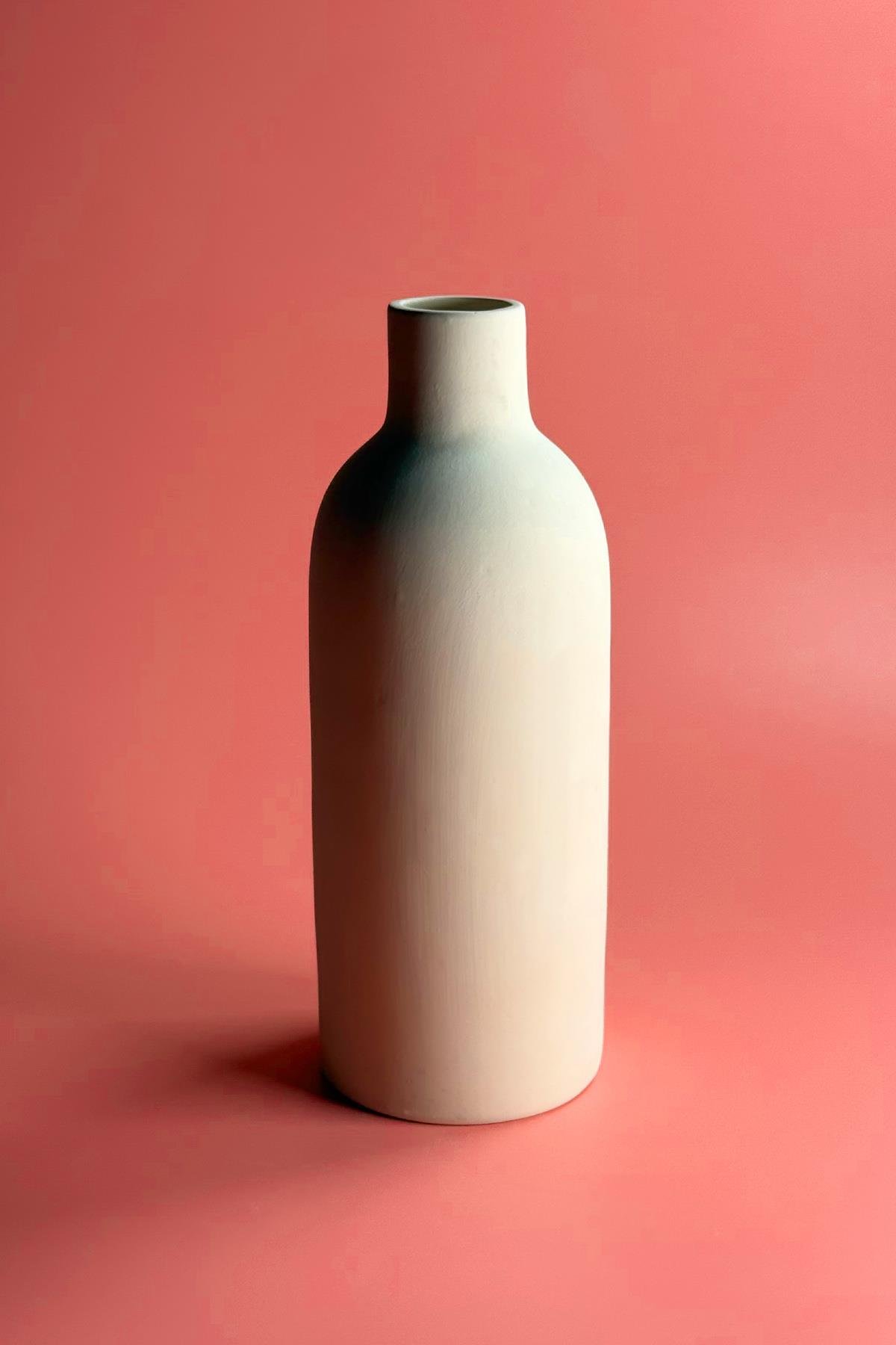 Tüp Vazo Seramik Bisküvi