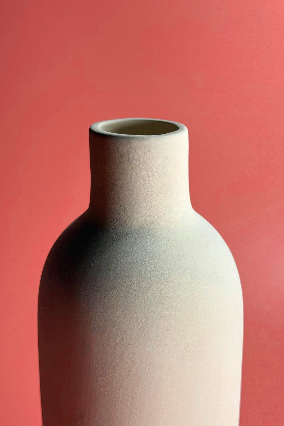 Tüp Vazo Seramik Bisküvi