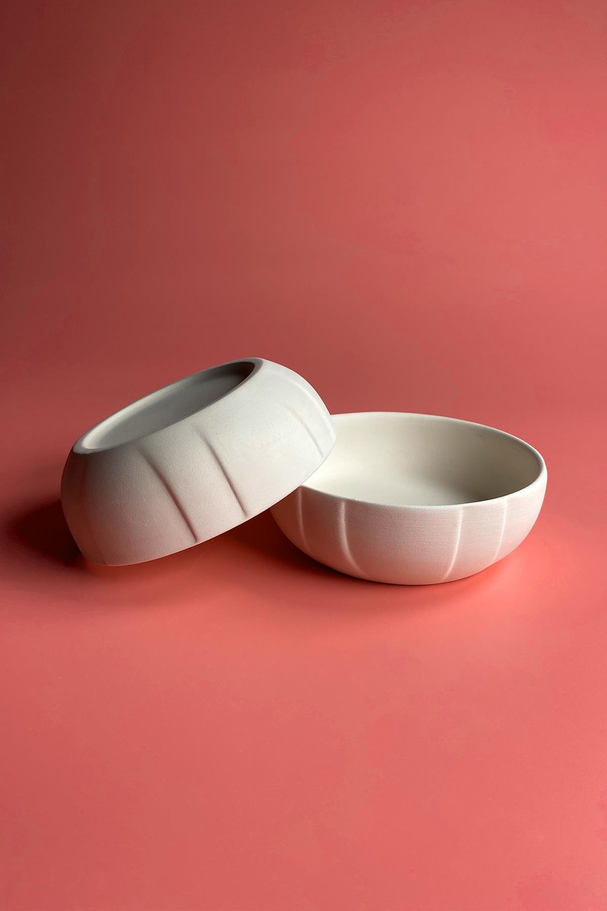 Triple Wind Bowl Ceramic Bisque