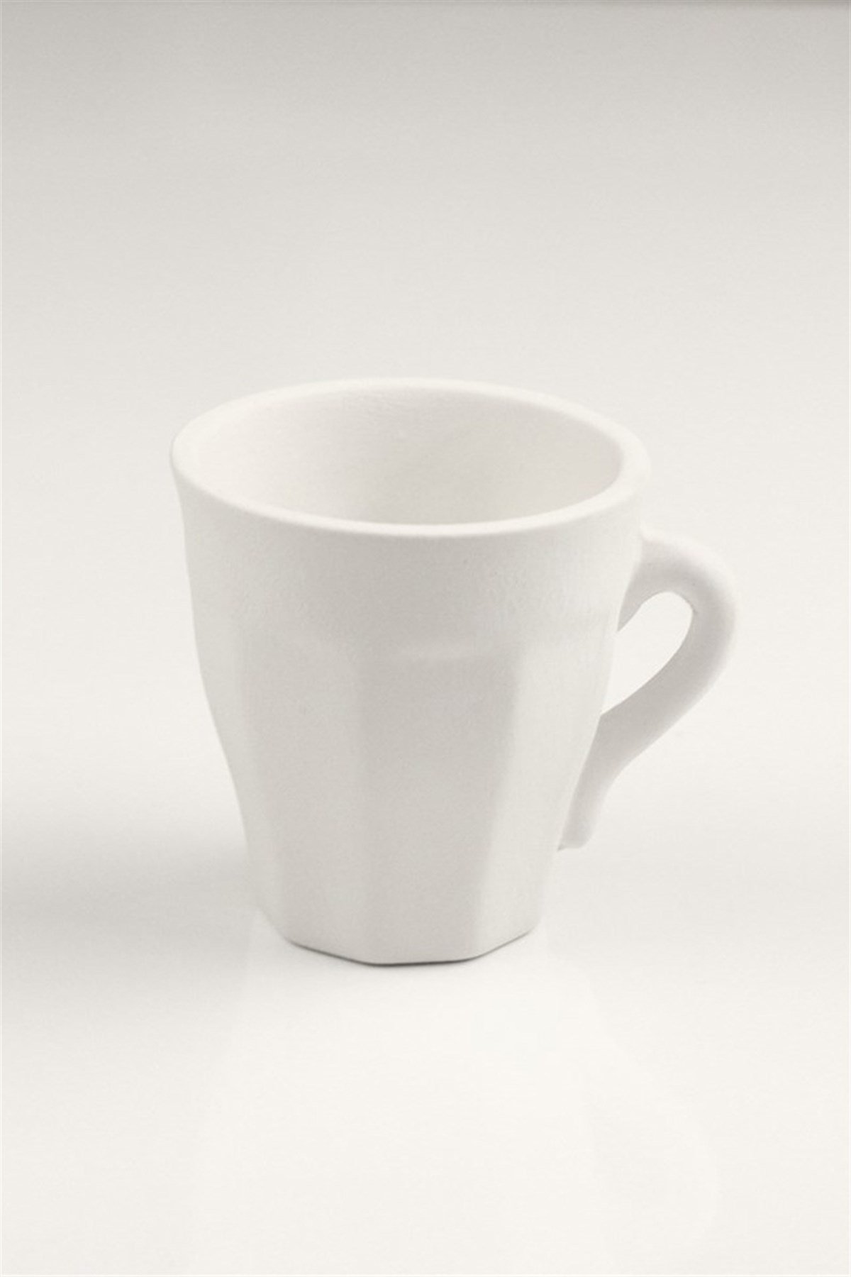 Long-Cornered Cup | Ceramic Bisque