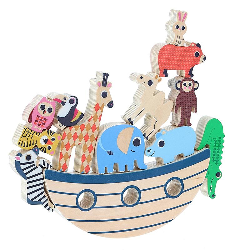 Vilac - Animals' Ark equilibrist game - Hayvanların Gemisi Denge Oyunu - Ingela P.Arrhenius Ahşap Oyuncaklar