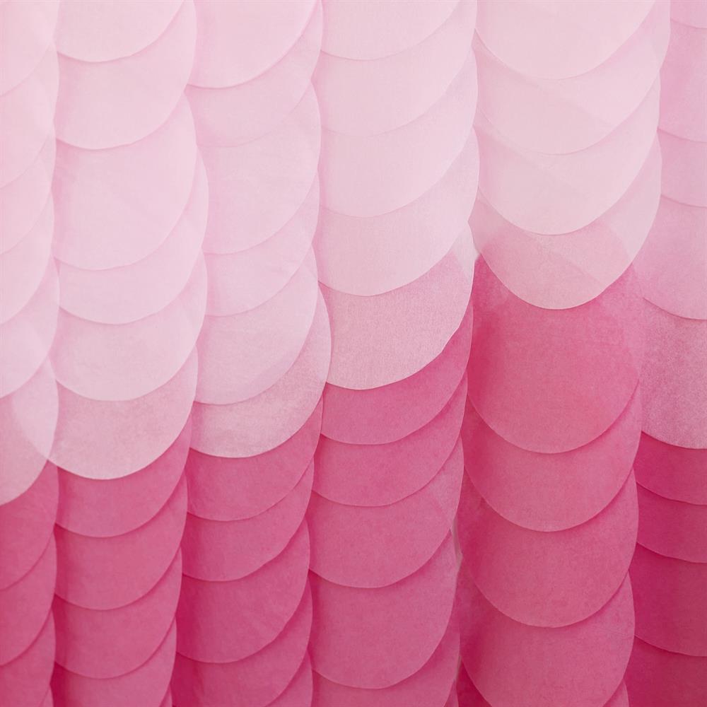 Gigner Ray - Backdrop Tissue Paper Discs Pink Ombre Asılan Süsler