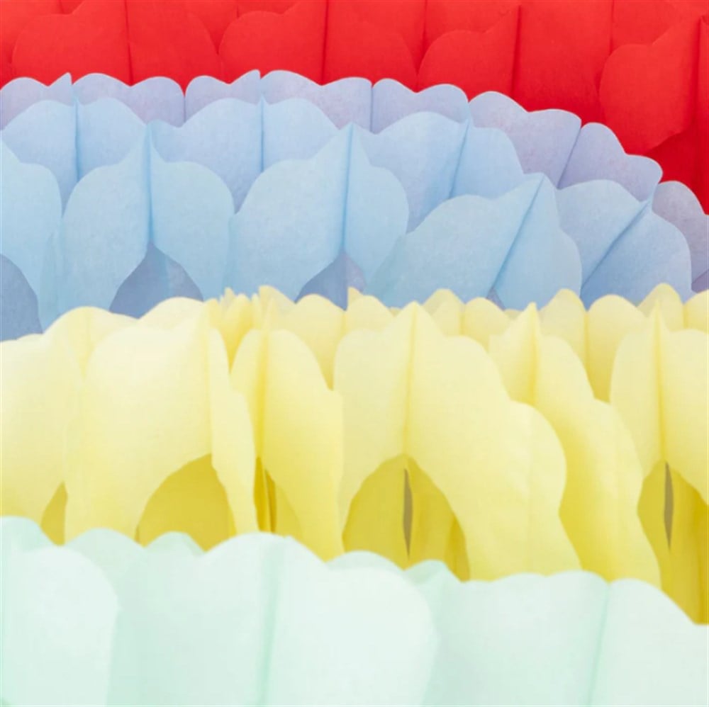 Meri Meri - 3 Bright Honeycomb Garlands - Parıltılı Petek Asılan Süsler - 3lü Asılan Süsler