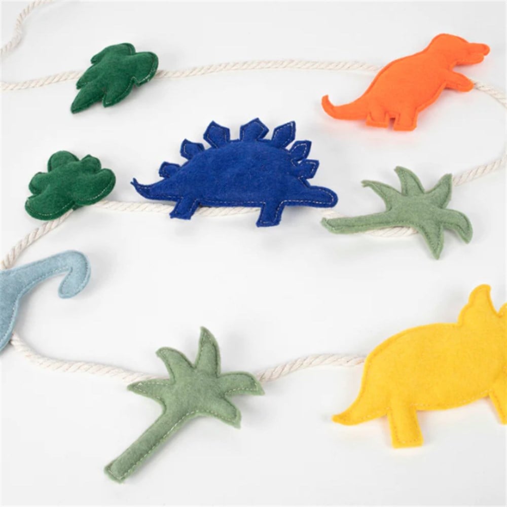 Meri Meri - Felt Dinasour Garland - Keçe Dinozor Asılan Süs Asılan Süsler