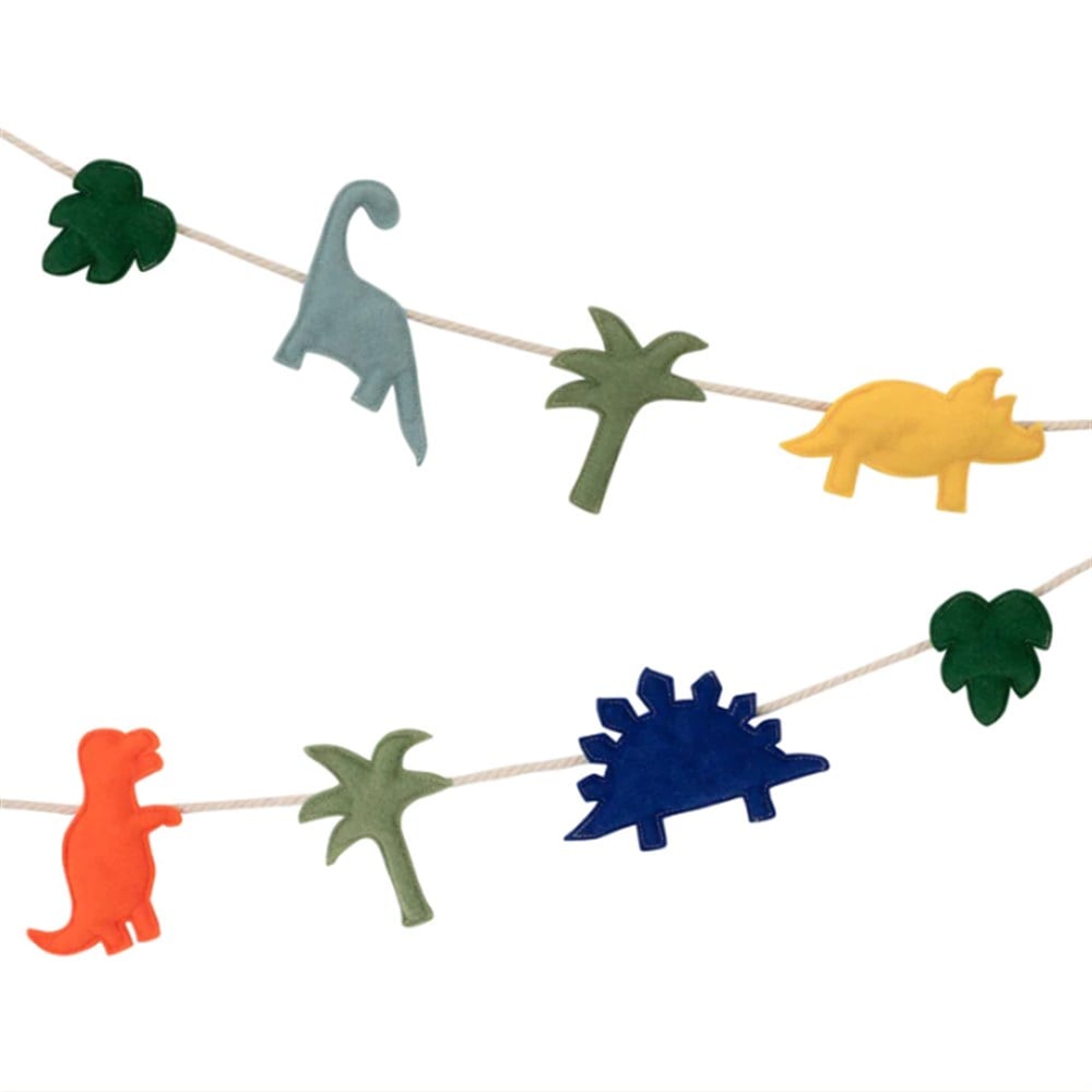 Meri Meri - Felt Dinasour Garland - Keçe Dinozor Asılan Süs Asılan Süsler