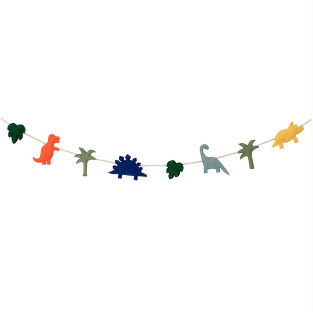 Meri Meri - Felt Dinasour Garland - Keçe Dinozor Asılan Süs Asılan Süsler