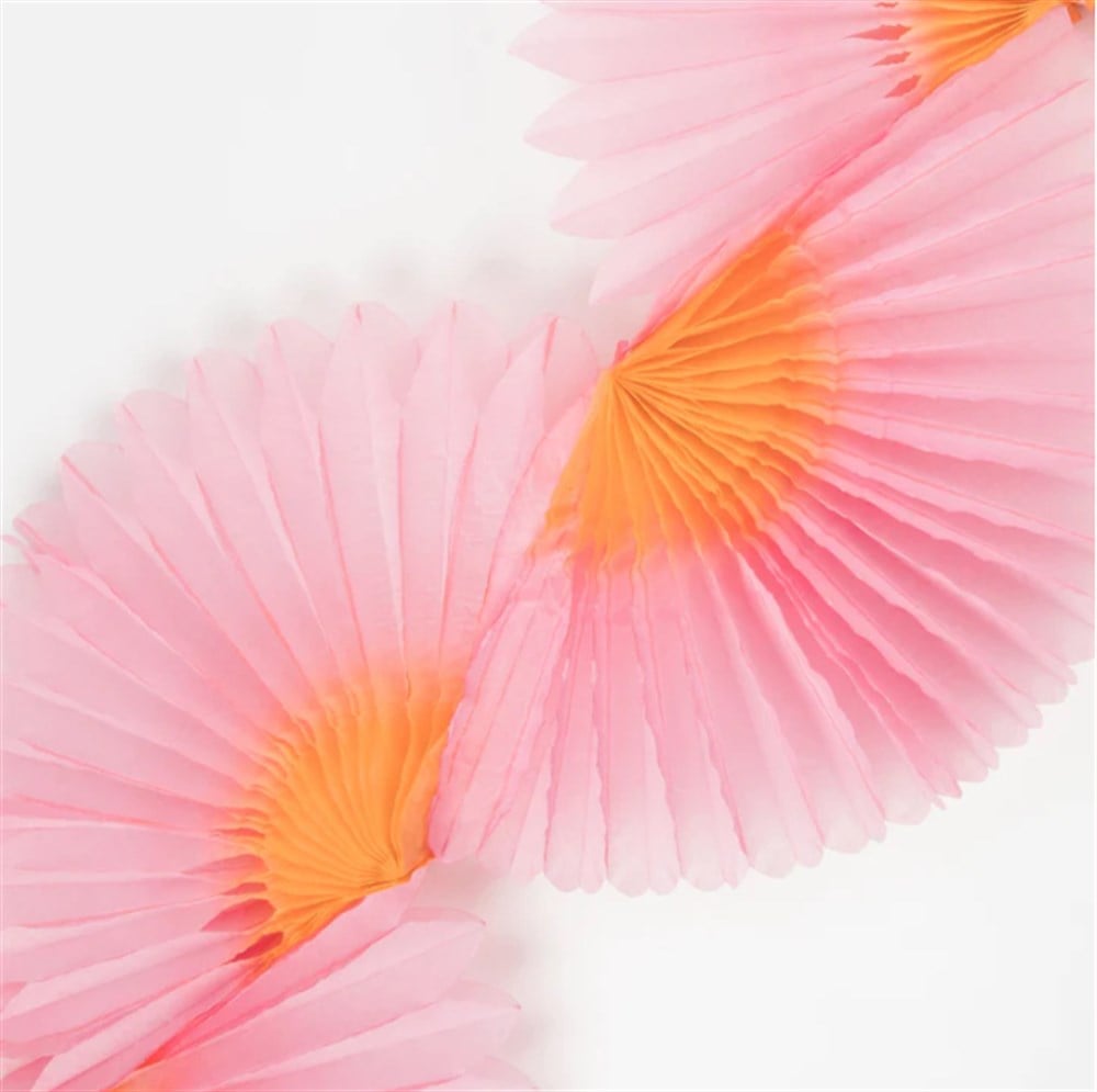 Meri Meri - Pink Honeycomb Fan Garland - Pembe Petekli Yelpaze Asılan Süs Asılan Süsler