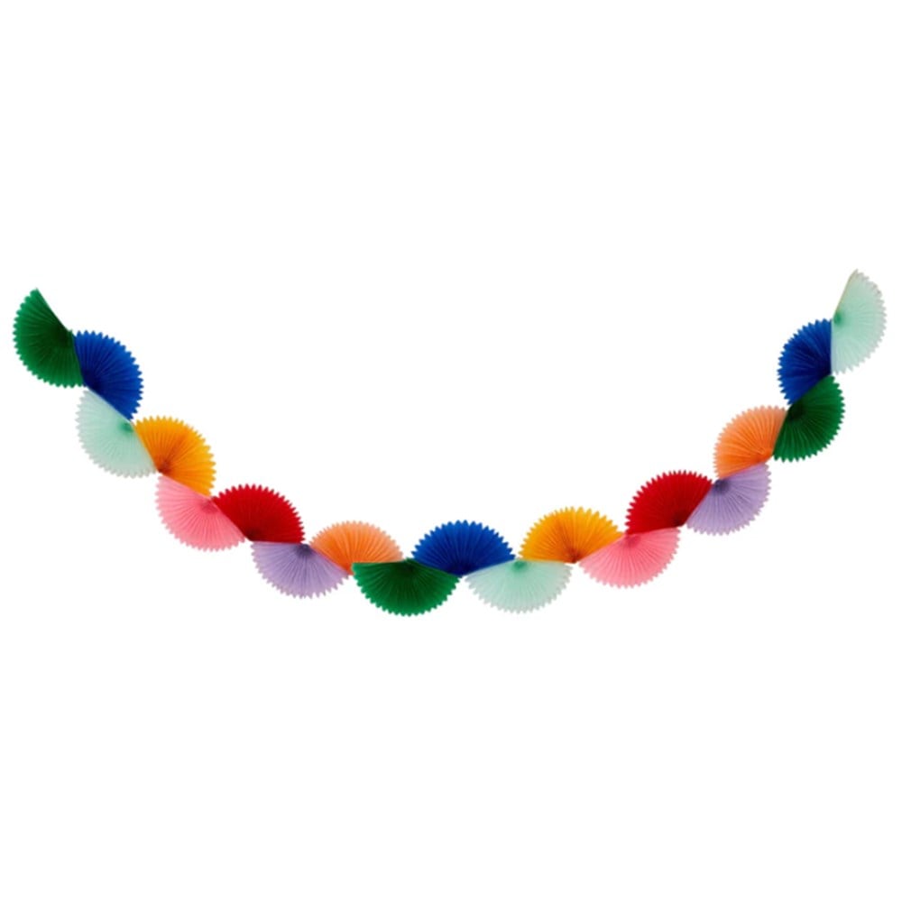 Meri Meri - Rainbow Honeycomb Fan Garland - Gökkuşağı Petekli Yelpaze Asılan Süs Asılan Süsler