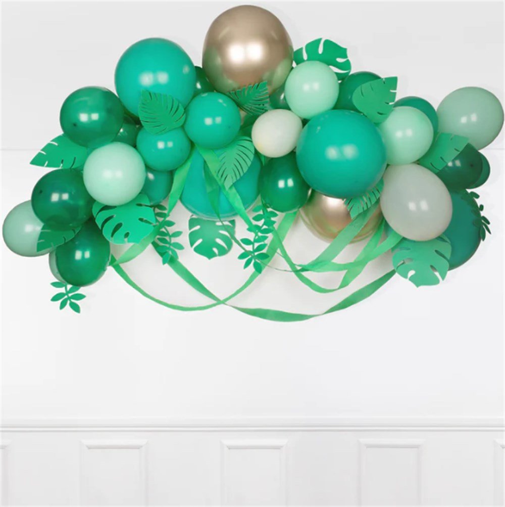 Meri Meri - Leafy Green Balloon Arch Kit - Yapraklı Yeşil Balon Kiti - 44 balon Balonlar