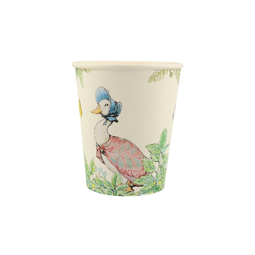 Meri Meri - Peter Rabbit In The Garden Cups - Peter Rabbit Bahçede Bardaklar - 8'li Bardaklar