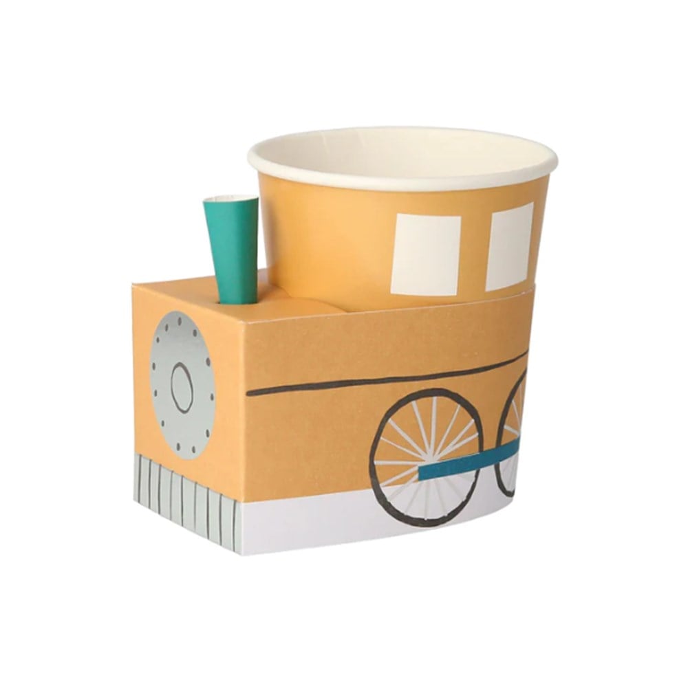 Meri Meri - Train Cups - Tren Bardaklar - 8li Bardaklar