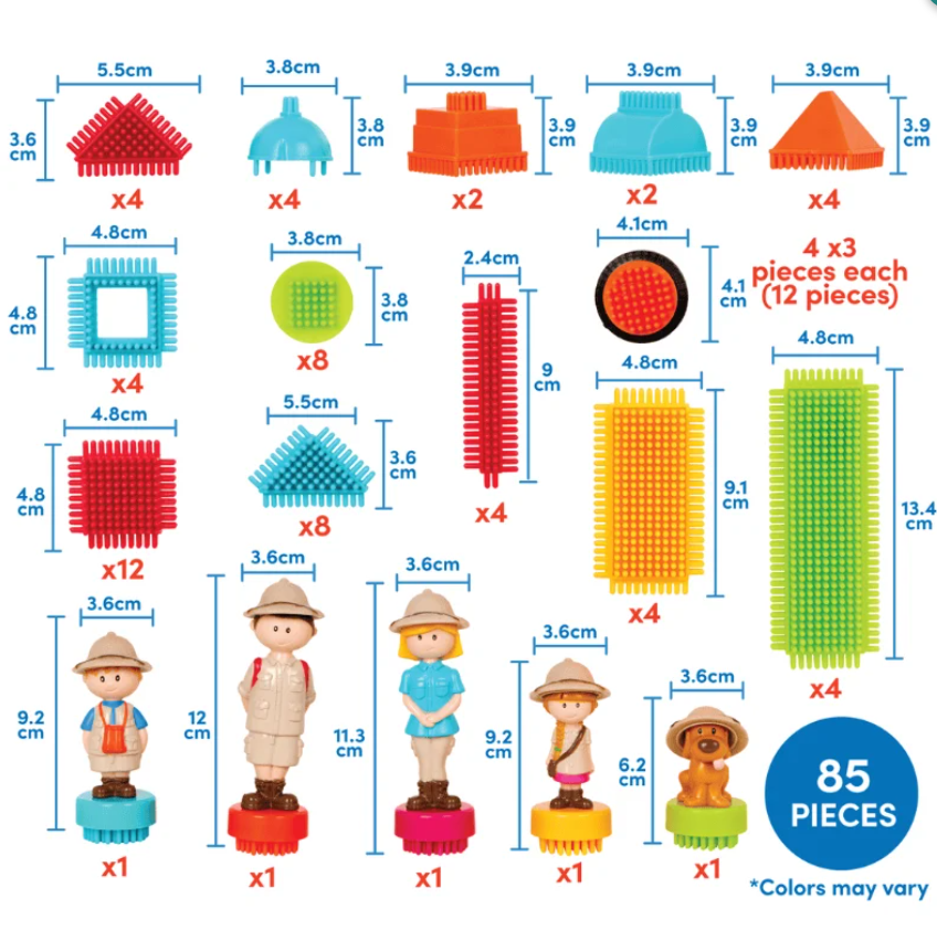 BattatBristle Blocks Yapı Oyuncakları - Safari - 85 ParçaBT3073Z