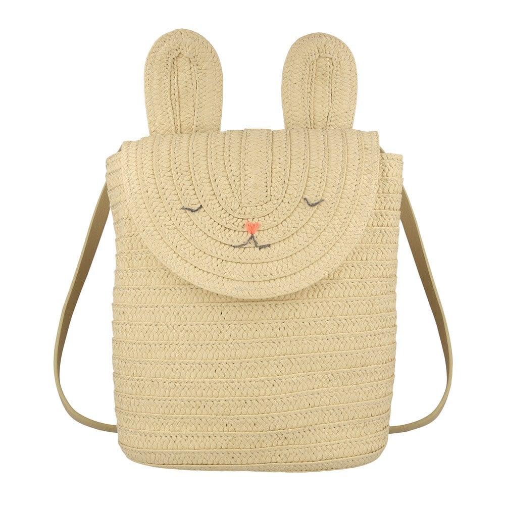 Meri Meri - Raffia Bunny Backpack - Rafya Tavşan Sırt Çantası Çanta & Cüzdanlar