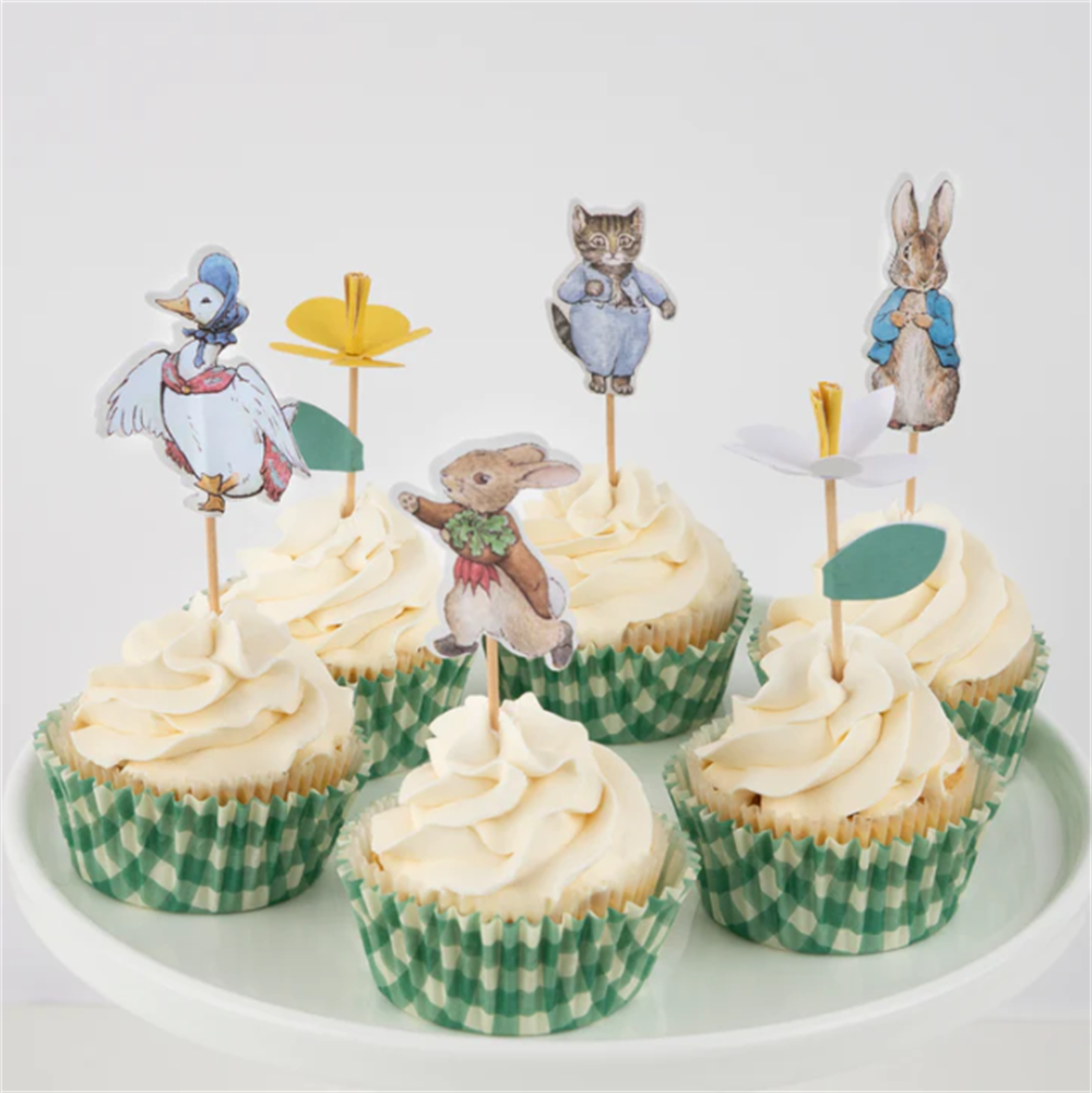 Meri Meri - Peter Rabbit In The Garden Cupcake Kit - Peter Rabbit Bahçede Cupcake Kiti - 24'lü Cupcake Setleri