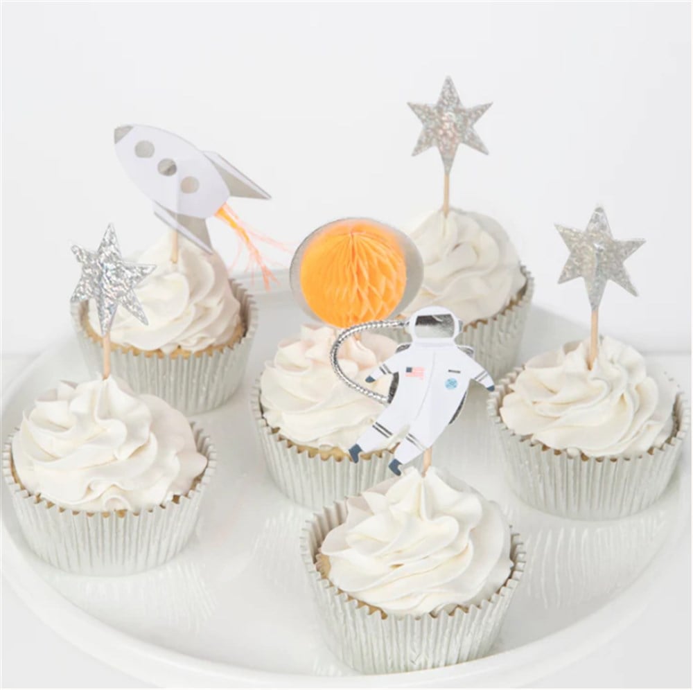 Meri Meri - Space Cupcake Kit - Uzay Cupcake Kiti -24lü Cupcake Setleri