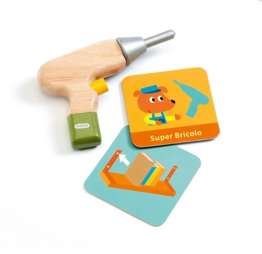 DjecoDjeco Ahşap Alet Çantası - Super BricoloDJ06500