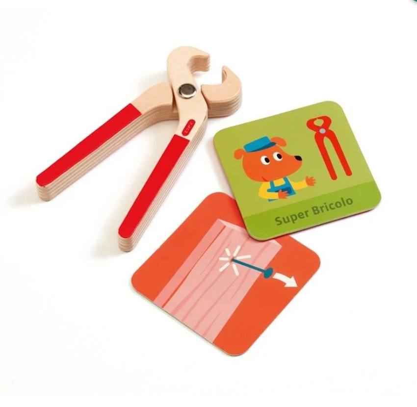 DjecoDjeco Ahşap Alet Çantası - Super BricoloDJ06500