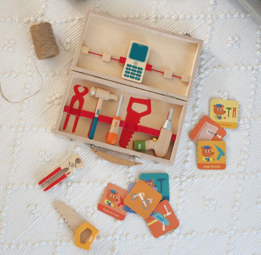 DjecoDjeco Ahşap Alet Çantası - Super BricoloDJ06500