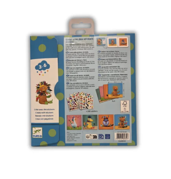 DjecoDjeco Yapıştırma Kartları - Create AnimalsDJ08932