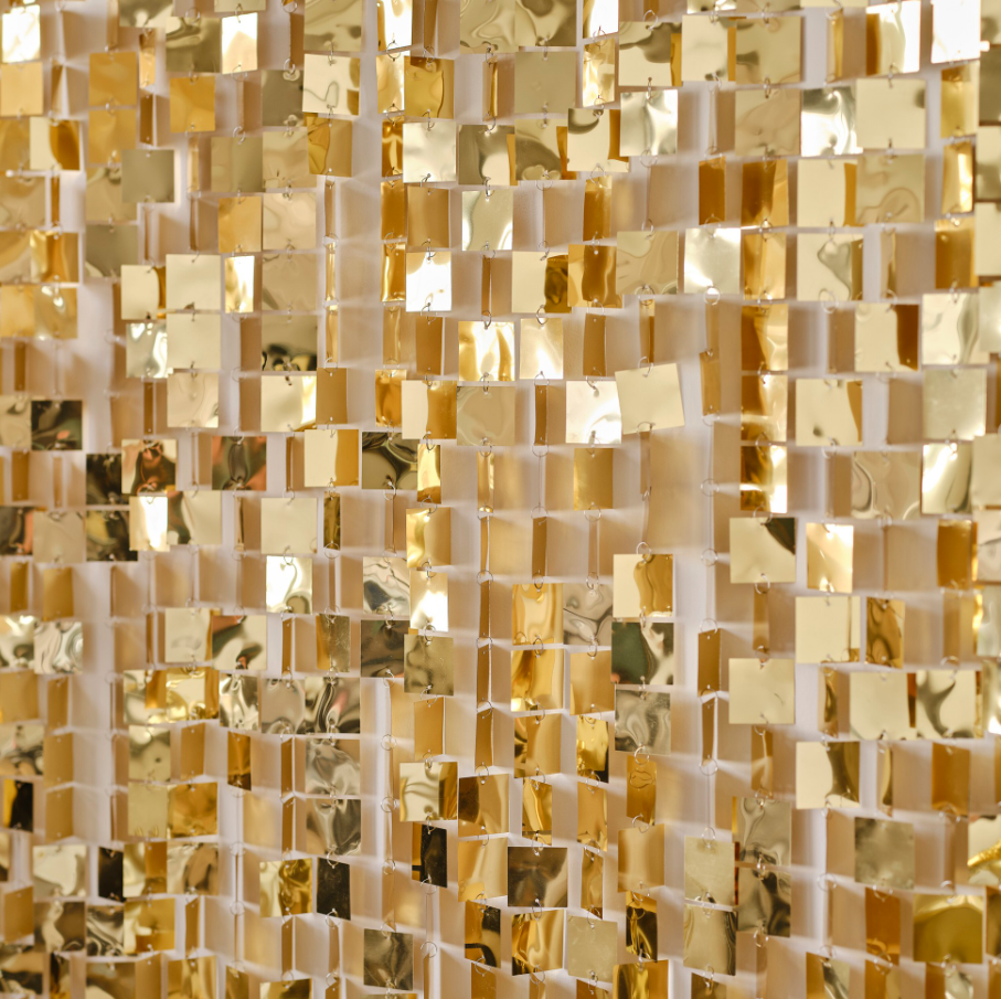 Ginger Ray - Backdrop - Sequin Wall - Gold/Champagne - Arka Fon - Payetli Duvar - Altın/Şampanya Gizden Gelenler