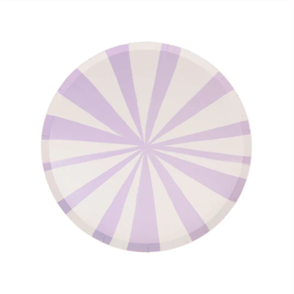 Karışık Renkli Çizgili Orta Boy Tabaklar (8'li) Gizden Gelenler