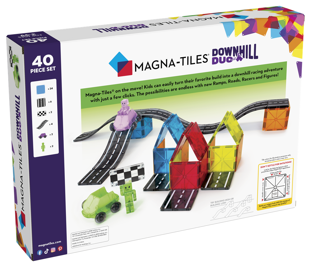 Magna-Tiles - Downhill Duo 40-Piece Set - Yokuş Aşağı 2'li - 40 Parça Gizden Gelenler