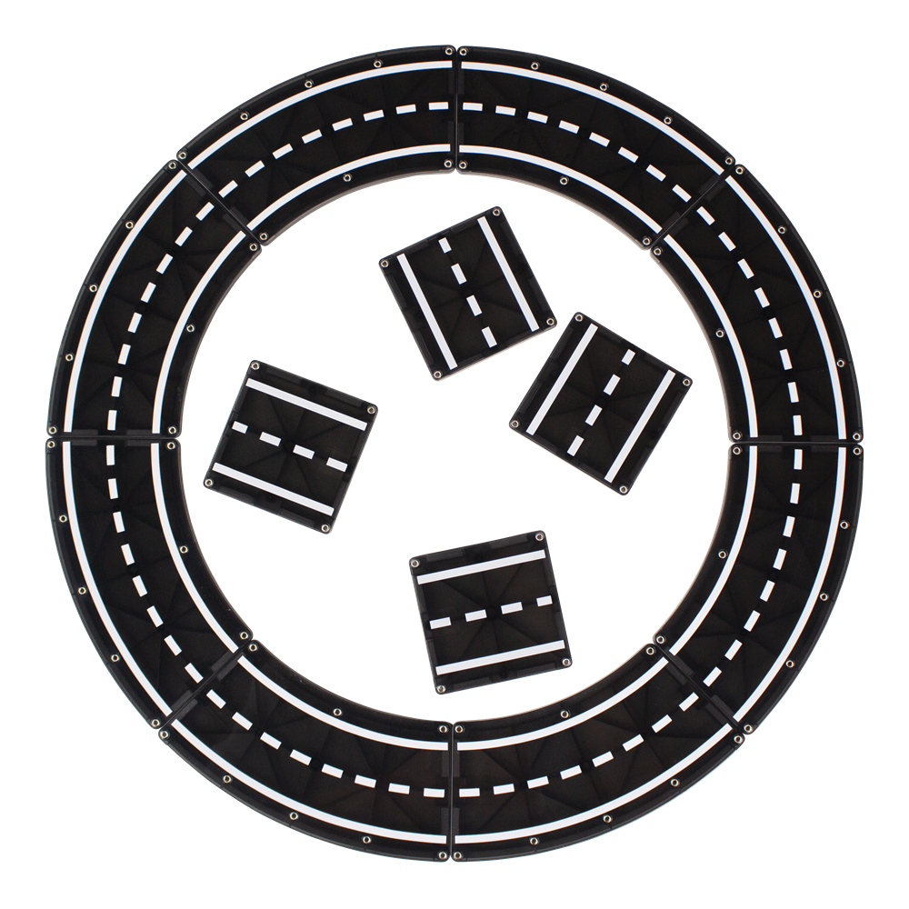 Magna-Tiles - XTRA Roads 12-Piece Set - Yol Seti 12 Parça Gizden Gelenler