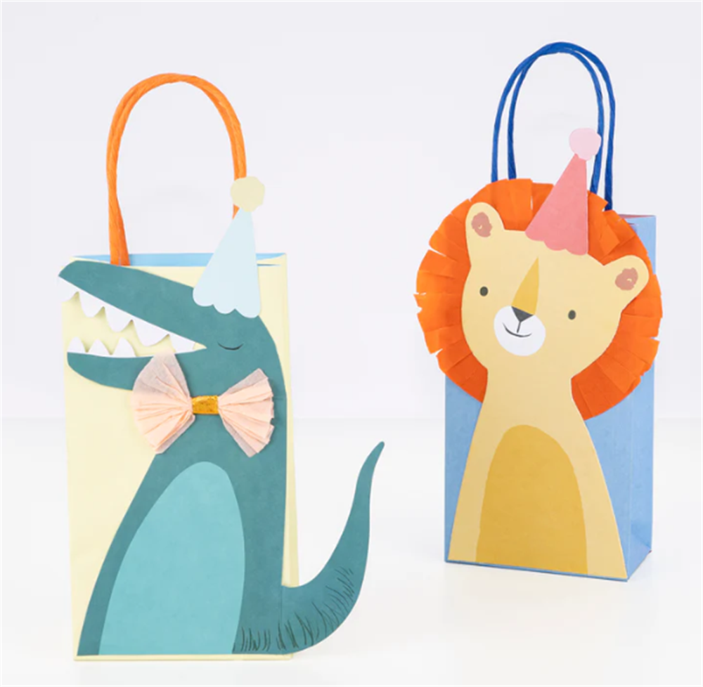 Meri Meri - Animal Parade Party Bags - Hayvanlar Geçit Töreni Parti Çantaları (8'li) Gizden Gelenler