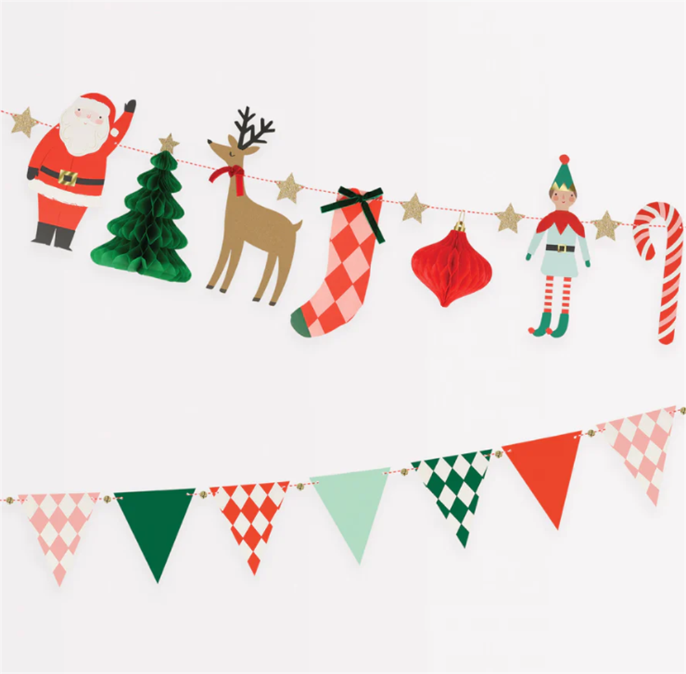 Meri Meri - Christmas Characters Garland - Yeni Yıl Karakterler Asılan Süs Gizden Gelenler