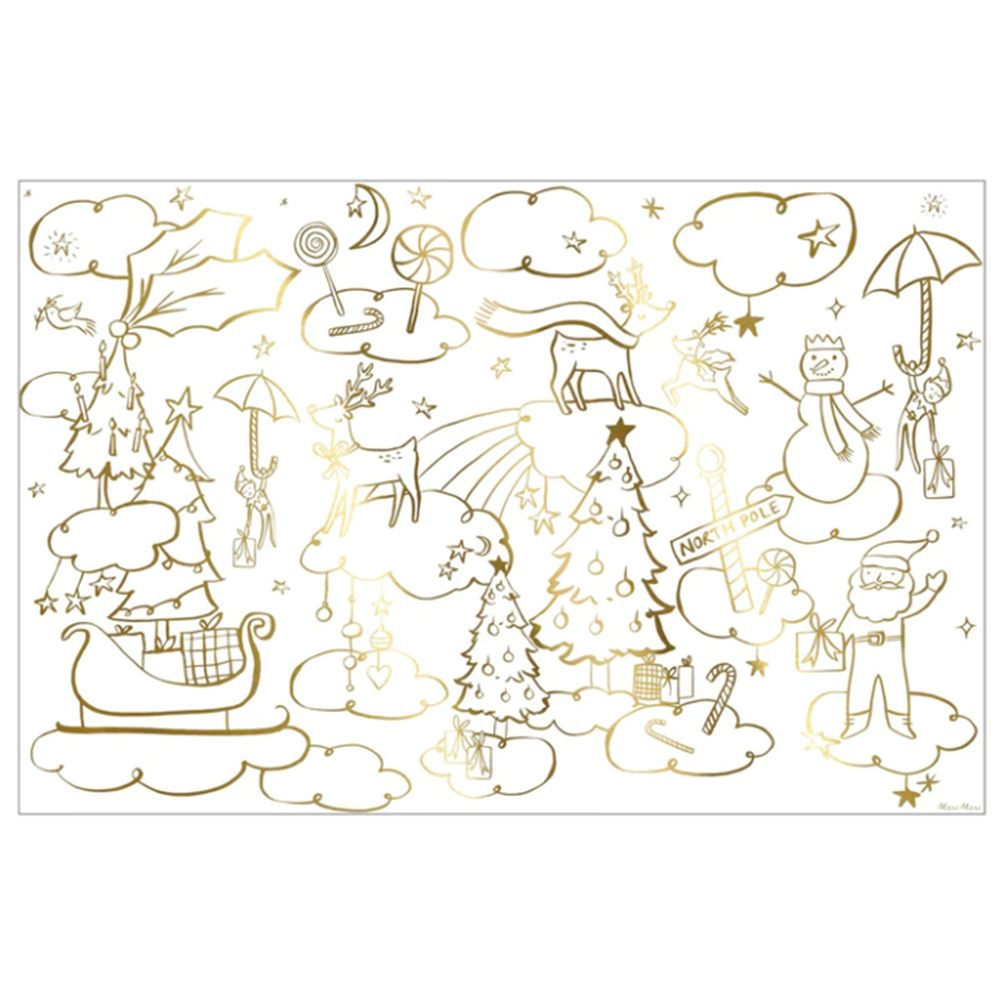 Meri Meri - Christmas Colouring Posters - Yeni Yıl Boyama Posterleri (2'li) Gizden Gelenler