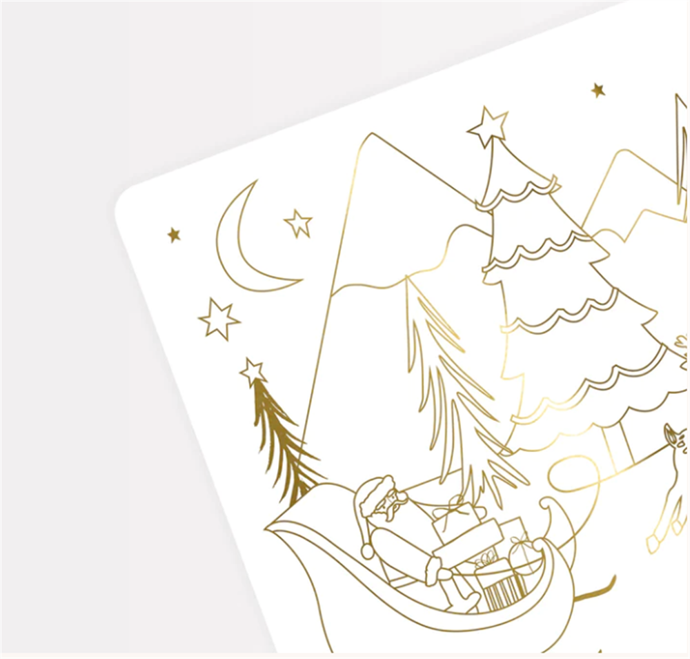 Meri Meri - Christmas Colouring Placemats - Yeni Yıl Boyanabilir Amerikan Servisi Gizden Gelenler